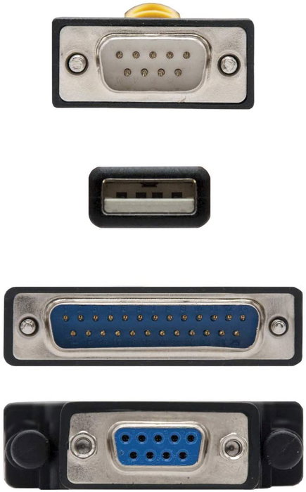 NANO CABLE Conversor USB a Serie con Adaptador DB25, 1.8m